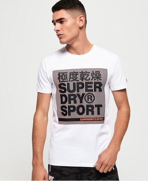 Superdry Core Graphic Férfi Pólók Fehér | GUMWK7496